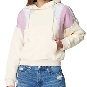 BLANK NYC Good Lookin Patchwork Hoddie‎ Women’s Size Small